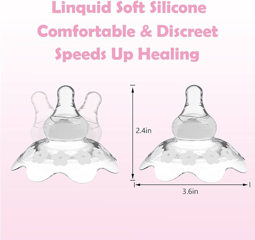Breastfeeding Nipple Shields | Support for Latch Difficulties & Sensitive Nipples (2 Pack)