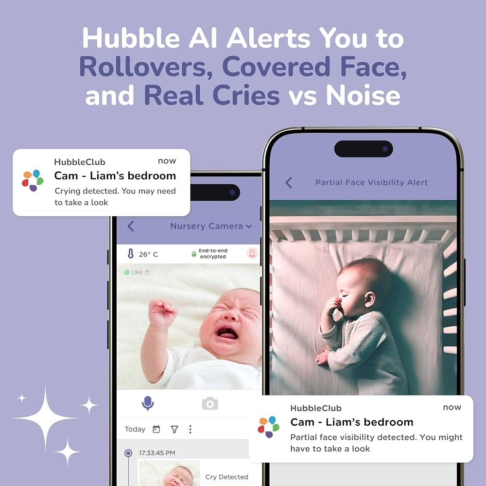 HUBBLE CONNECTED GoBaby AI Portable Pro Baby Monitor
