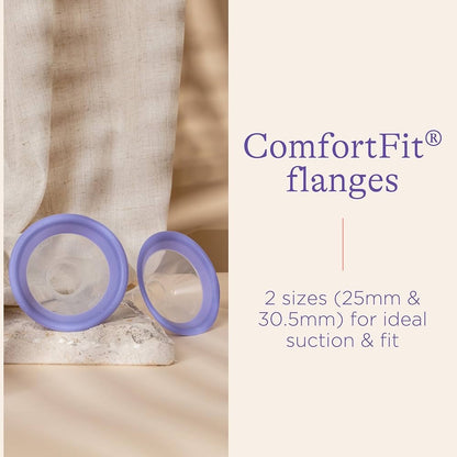 Lansinoh Manual Breast Pump | Hand Pump with Comfortable Flange & 5 oz Baby Bottle W/ Slow Flow Nipple