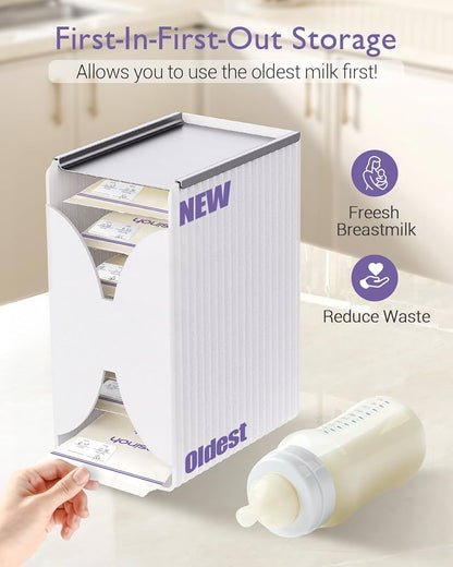Freeze Organizer and Tower for Milk Storage Bags
