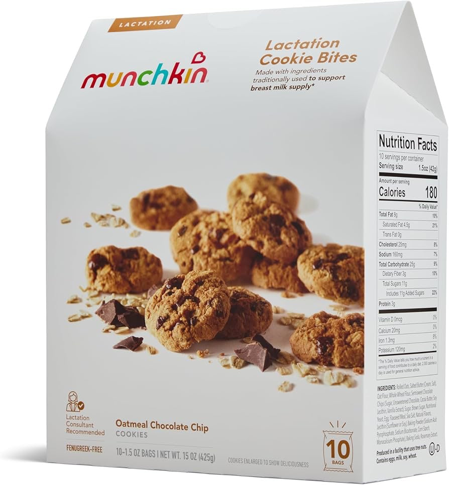 Munchkin Milkmakers® Lactation Cookie Bites – Oatmeal Chocolate Chip