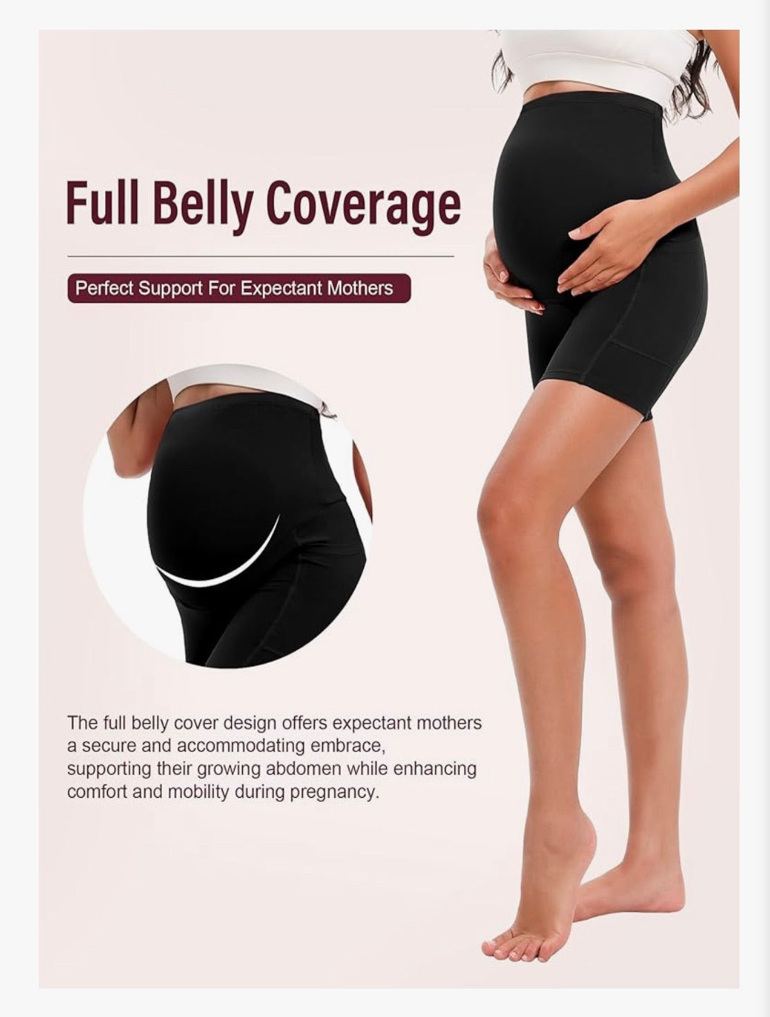 Maternity Over-the-Belly Biker Shorts (5” Inseam) 4-Pack