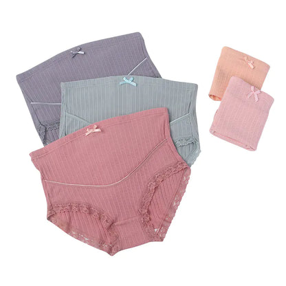 Cotton Lace High Waist Maternity Briefs