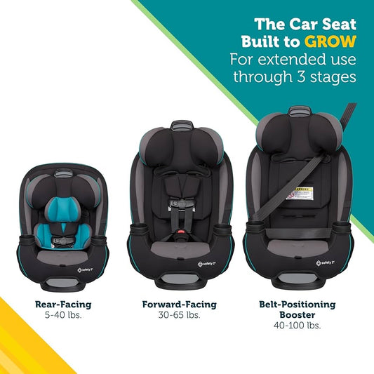 Safety 1st Grow & Go Slim Car Seat – Grows from Rear-Facing Infant to Booster (Iron Frost)