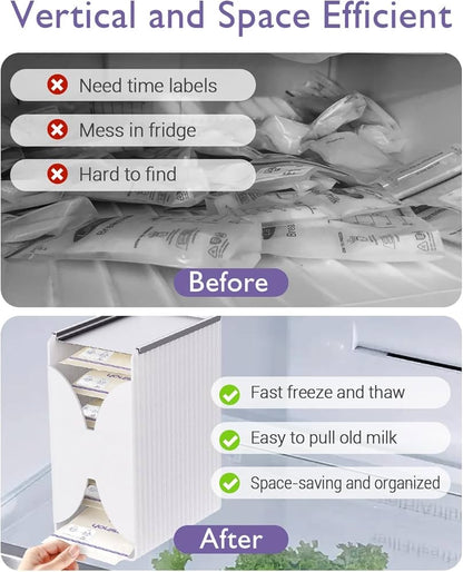 Freeze Organizer and Tower for Milk Storage Bags
