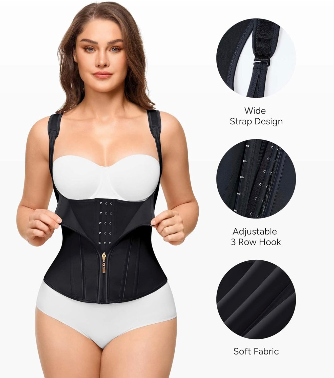 Waist Training Vest with Zipper