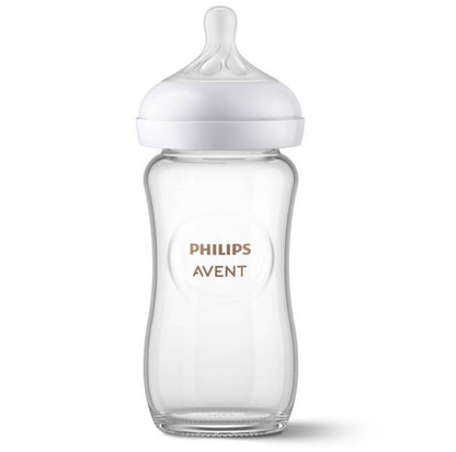 Philips Avent Natural Glass Baby Bottles (8 oz, 3-Pack)