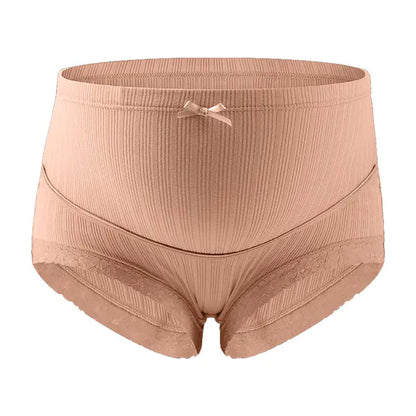 Cotton Lace High Waist Maternity Briefs